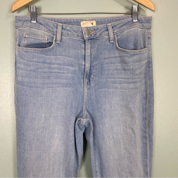 L’Agence Bell High Rise Flare Jeans Blue Cloud Light Wash Bell Bottom Sz 32 - Picture 3 of 6